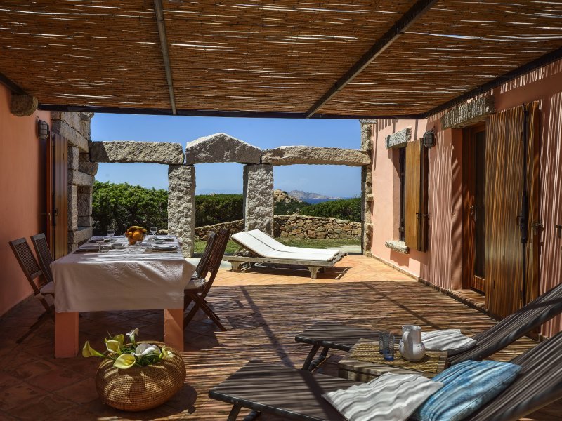 Überdachte Terrasse mit Esstisch Überdachte Terrasse mit Esstisch