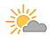 More sun than clouds. Mild.