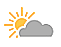 More clouds than sun. Mild.