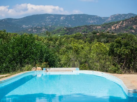 Pool mit Blick in die Berge und die Natur
